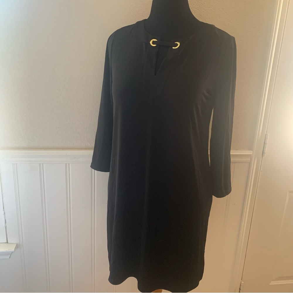 Michael Kors simply black dress or long shirt over leggings